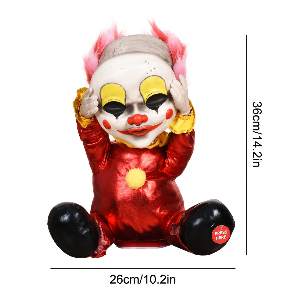 Talking Skull Clown Halloween Decoration-3