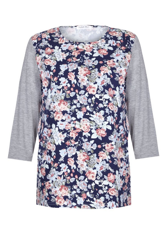 Freya Floral Breastfeeding Top-1
