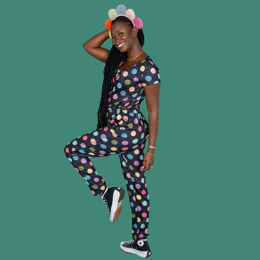 Shona Spot Breastfeeding Jumpsuit | Nursing Jumpsuit | MilkyMoon-1