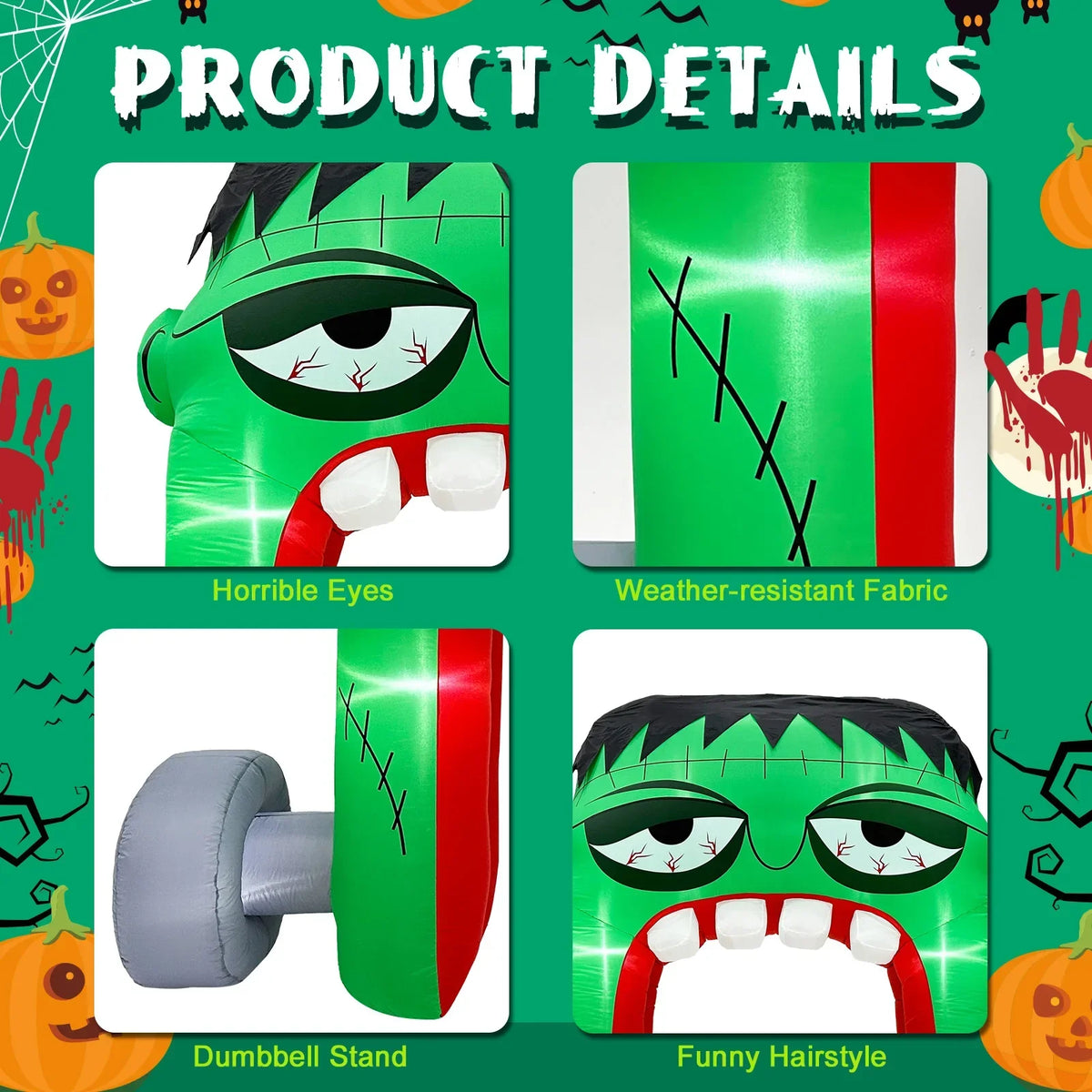 Frankenstein Halloween Inflatable Yard Decoration-3