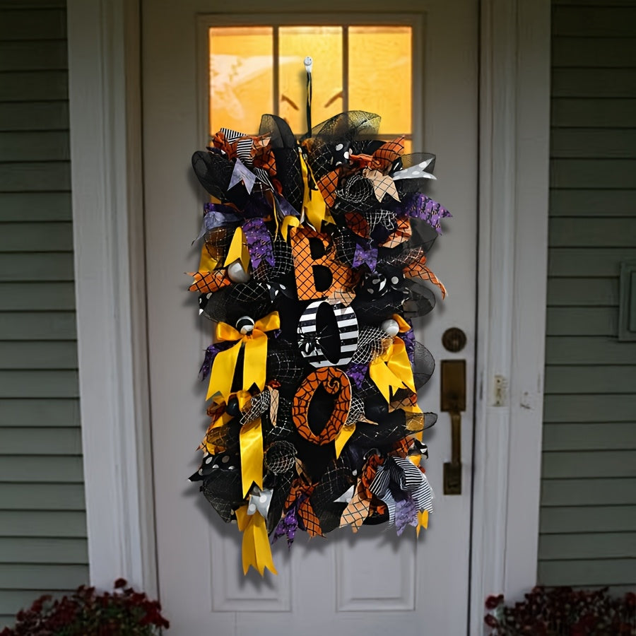 Halloween BOO Garland Pumpkin Haunted House-1