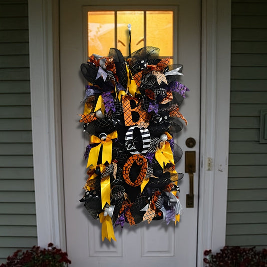 Halloween BOO Garland Pumpkin Haunted House-1