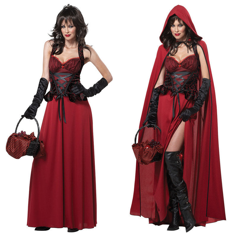 Halloween Costume Set with Shawl, Skirt & Gloves-0