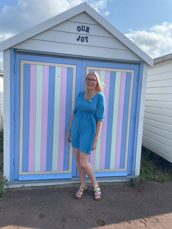 Petite Blue Dress with Pockets | Short Girls Club-4