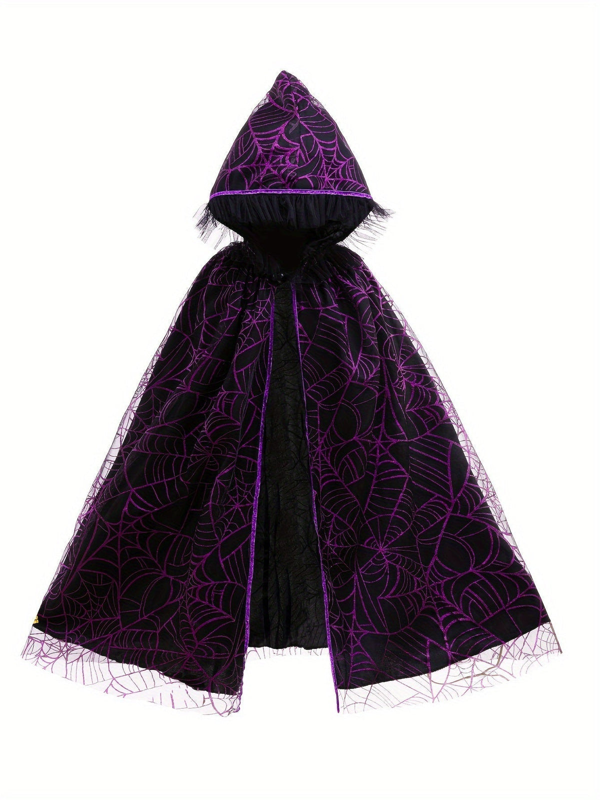 Halloween Hooded Cape Cloak for Girls-0