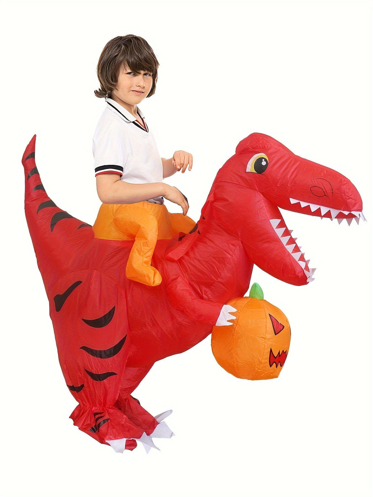 Dinosaur Halloween Costume with Pumpkin-1