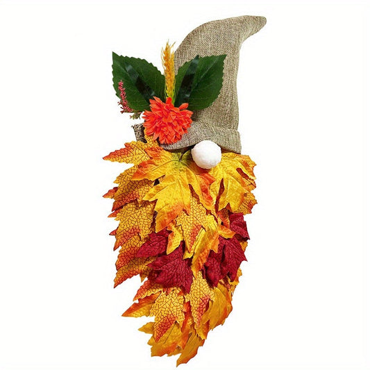 Halloween Gnome Door Hanging Wreath-0