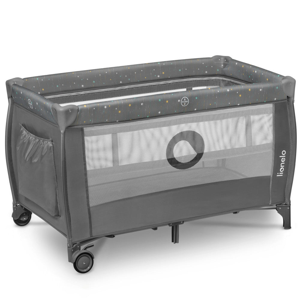 Lionelo Stefi Plus kétszintes utazóágy - Grey Multicolor-0