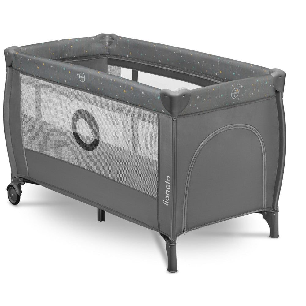 Lionelo Stefi Plus kétszintes utazóágy - Grey Multicolor-2