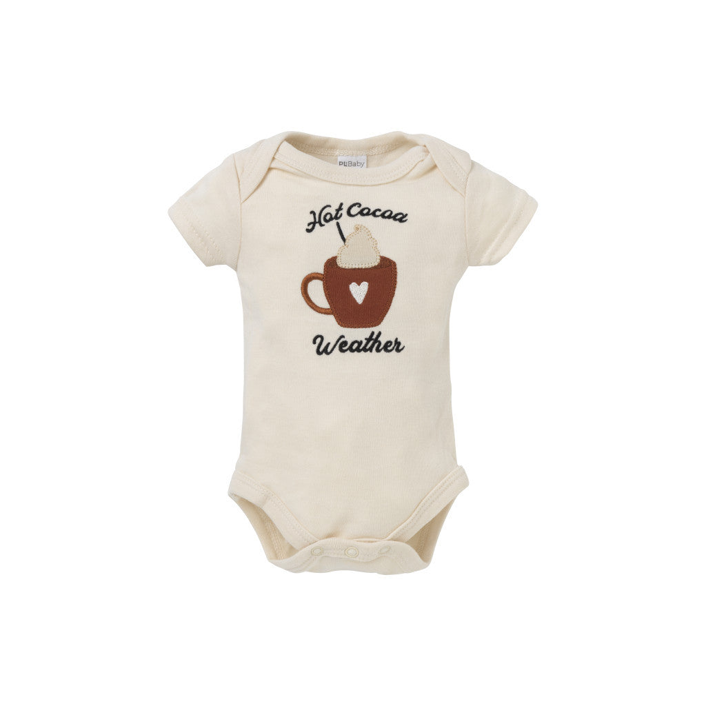Foxy Baby Pamut Rövid és hosszú ujjú body + nadrág szett (68) - Forró csoki-2