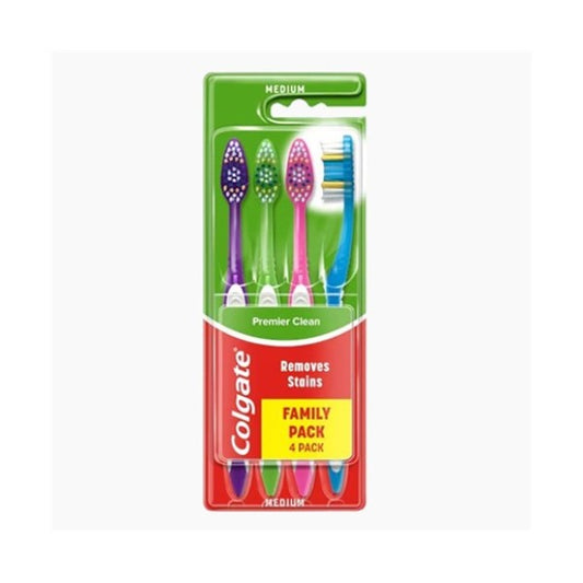 Colgate Premier Clean Toothbrushes 4 Pack Medium-0