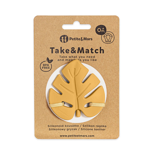 Petite&Mars Szilikon rágóka, Take&Match, Intense Ochre, 0 hó+-1