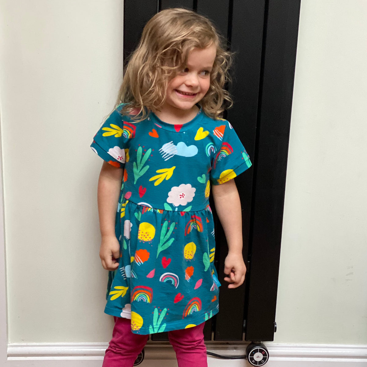 Sophie Cotton Colourful Spring Dress-2