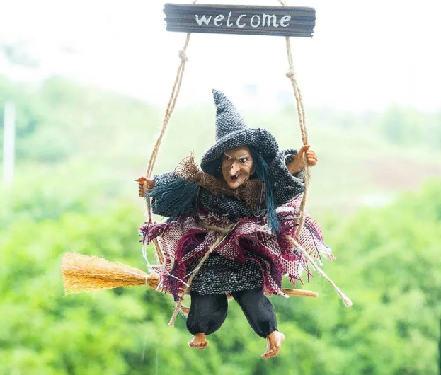 Halloween Hanging Witch Dolls Prop-3