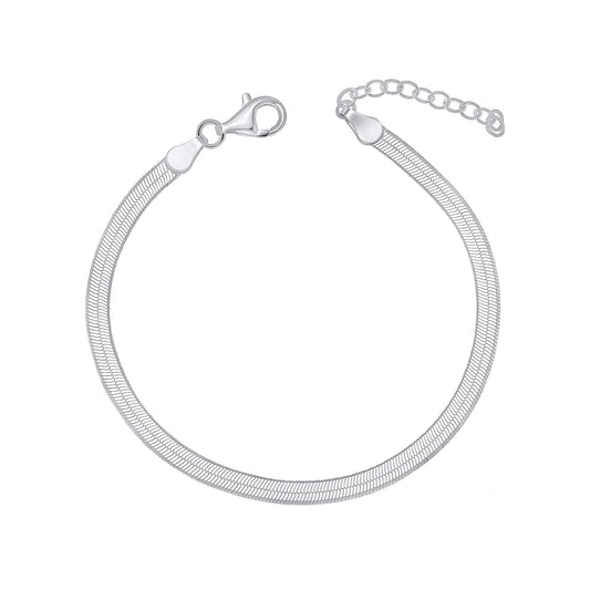 Beginnings Flat Herringbone Chain Bracelet-0