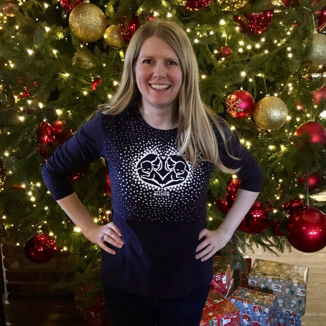 Blue Heart Breastfeeding Top-1