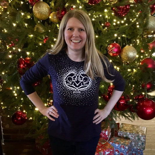 Blue Heart Breastfeeding Top-1