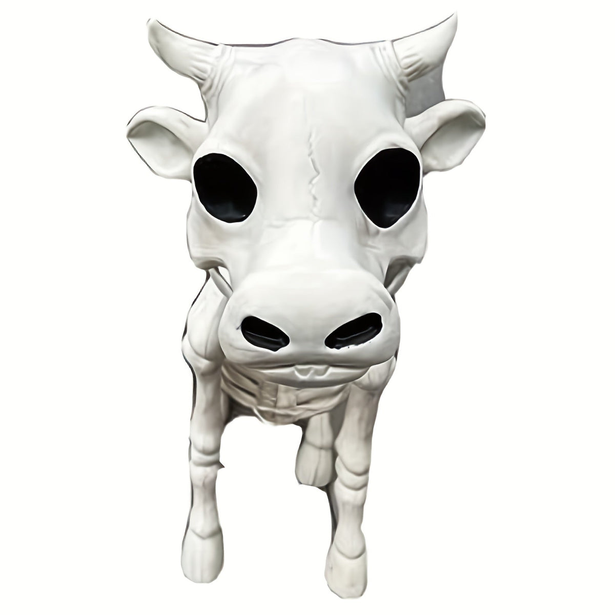 Halloween Bull Skeleton Statue Decor-0