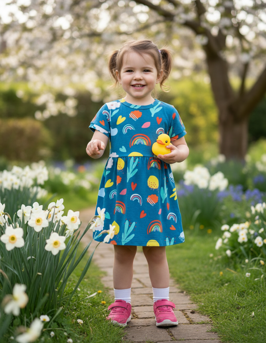 Sophie Cotton Colourful Spring Dress-0