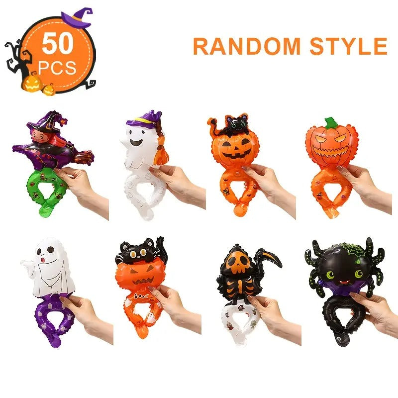 Halloween Pumpkin Wrist Balloons (50pcs)-3