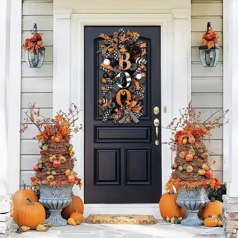 Halloween BOO Garland Pumpkin Haunted House-3