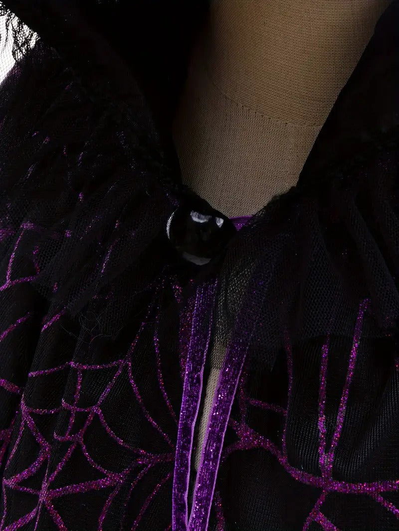 Halloween Hooded Cape Cloak for Girls-3