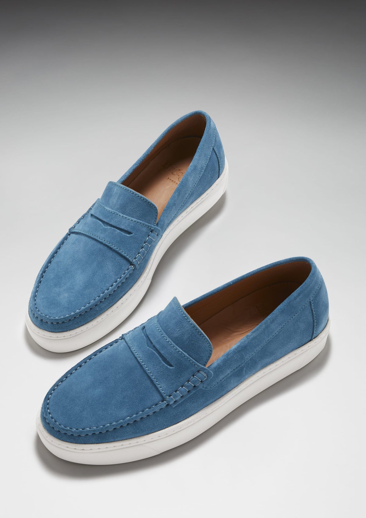 Slip-on Sneaker Loafers, petrol blue suede-1