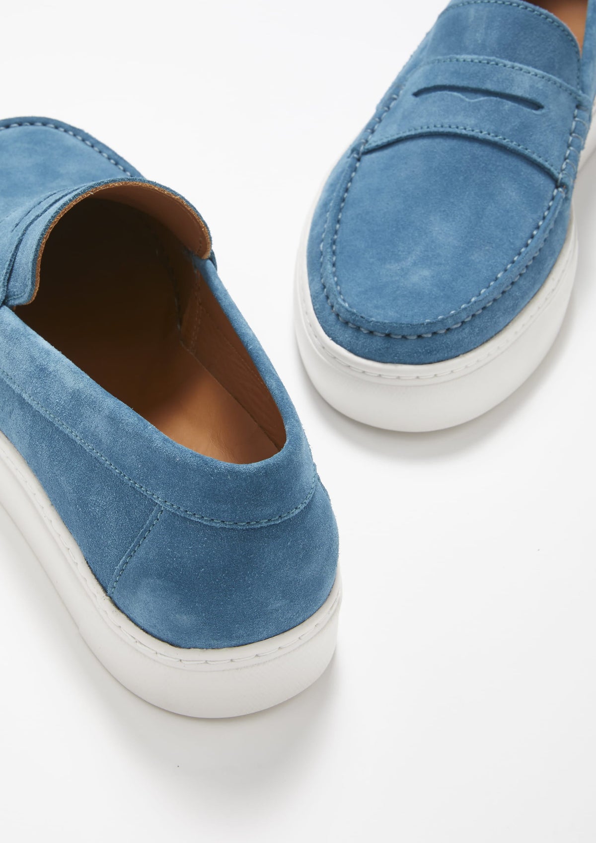 Slip-on Sneaker Loafers, petrol blue suede-3