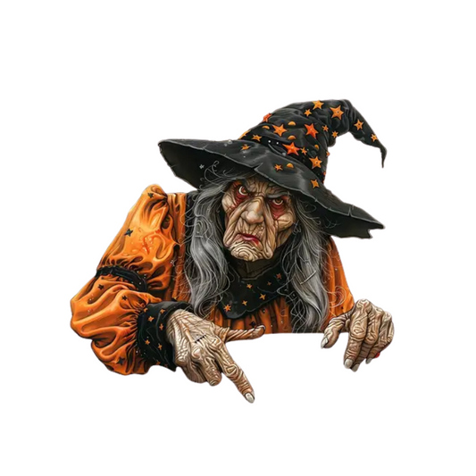Halloween Witch Fence Decoration-0
