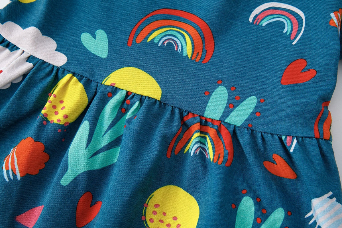 Sophie Cotton Colourful Spring Dress-3